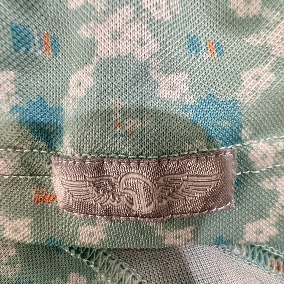 Straight Down Men’s Tropical Golf Polo Blue Orange Large short sleeve - Picture 13 of 14